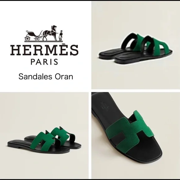 Green Hermes Oran Sandal Size 35.5 Brand New in Box with Receipt @hermes #hermes - Picture 3 of 4